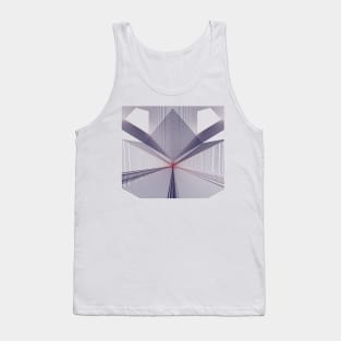 Geometric abstract red linear Tank Top